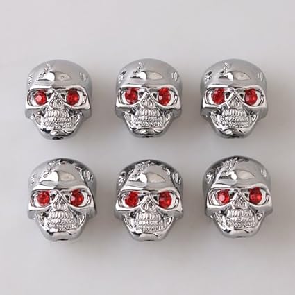 4pcs Electric Guitar Volume Tone Control Knobs Gold + Wrench Skull Head