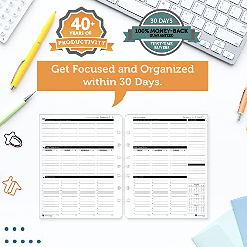 Planner Pad Loose Leaf 3Tier Funnel Down Organizer, January 2022 Start