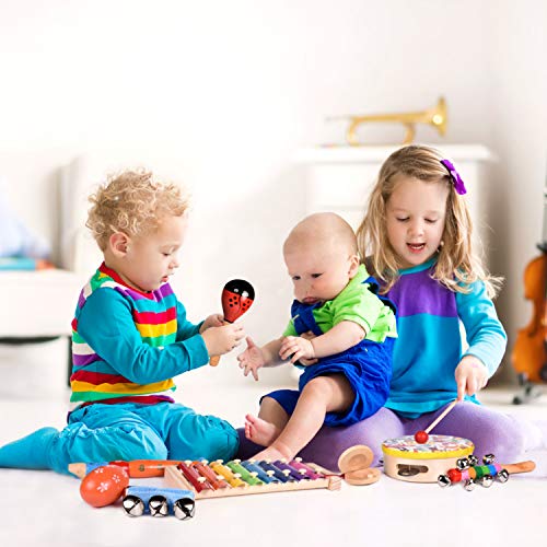 1 Instrument+Set+12Pcs+Percussion+Tambourine+Educational