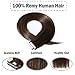 18 Inch Remy Tape in Human Hair Extensions 20pcs 30g/pack 02 Deep Color Long Straight Hair Seamless Skin Weft Invisible Double Sided Tape Dark Brown
