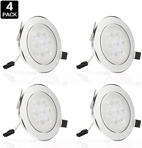 [Pack of 4]eSavebulbs 7w LED Recessed Downlight,70W Equivalent,3000K Warm White,Led Ceiling Light Fixture AC 85~265V