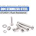Glarks 280Pcs M3 Pan Head Phillips Stainless Steel Screws Bolts Nuts Lock and Flat Gasket Washers Assortment Kit