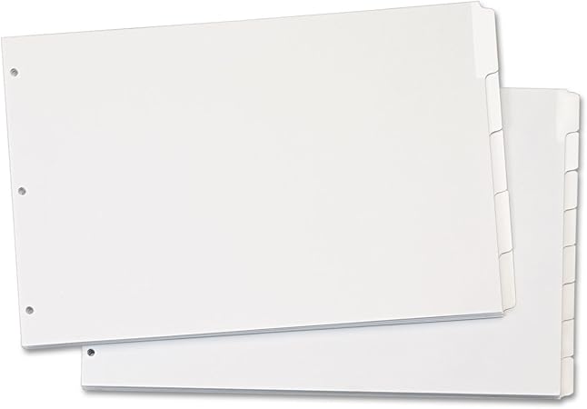 Amazon Cardinal 書いて消せるタブロイドインデックス仕切り 5タブ ホワイト ファイル バインダー 文房具 オフィス用品