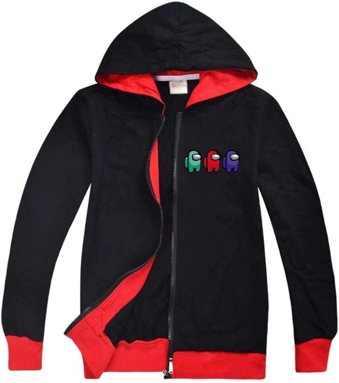 Among US Zipper Hoodies,Child Party Long Sleeve Sportswear for Boys