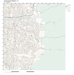 Amazon.com: ZIP Code Wall Map of Cottonwood Heights, UT ZIP Code Map