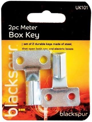 Blackspur Set Of 2 Gas Electric Water Meter Box Keys Utility Tool Steel Triangle Key
