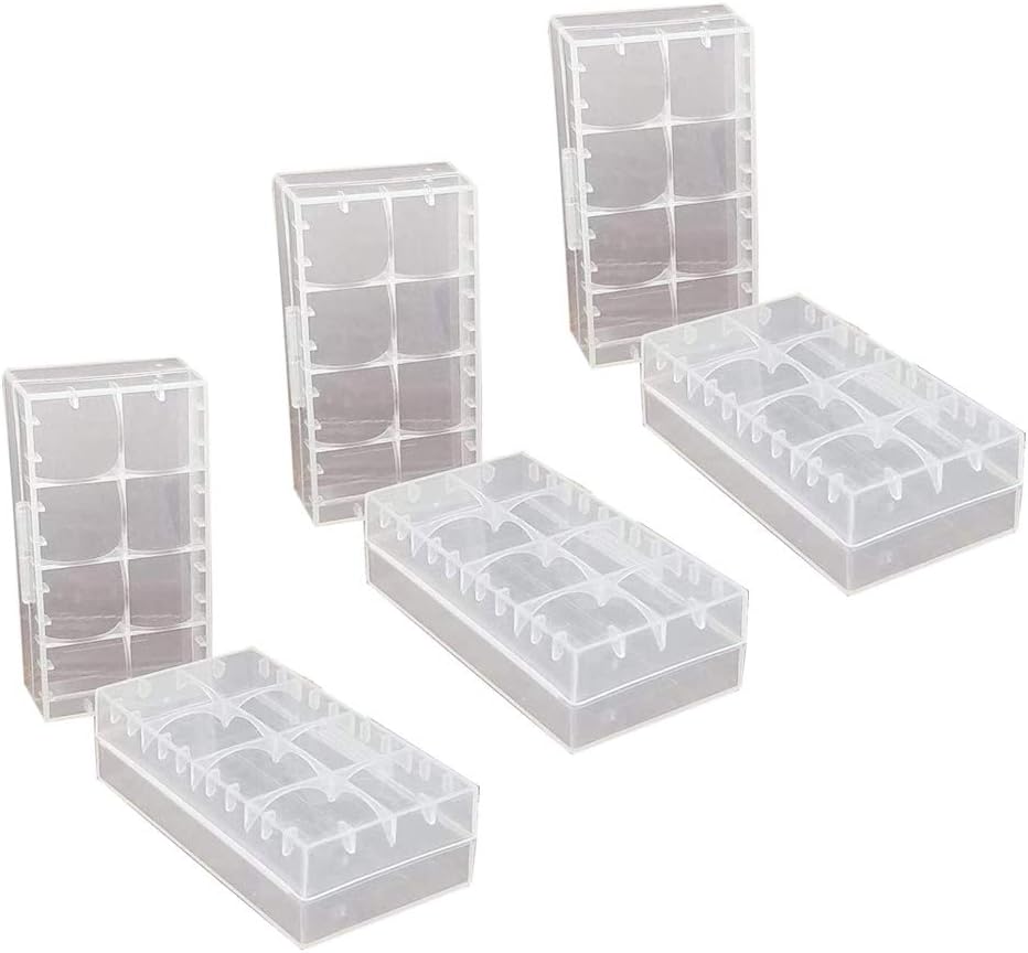 GTIWUNG 6 Pcs Battery Storage Case Box for 18650 18350 CR123A