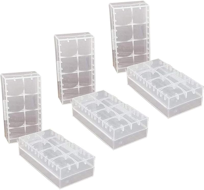 GTIWUNG 6 Pcs Battery Storage Case Box for 18650 18350 CR123A