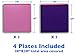 Creative QT Peel & Stick Baseplate Kit - Compatible with All Major Bricks - 10in x 10in, Pink & Purple, 4-Pack - Stackable Toy Platforms for Play Tables & Sensory Walls - Creative Play & Building Toys