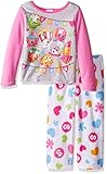 Shopkins Girls' Big Girls' 2-Piece Fleece Pajama Set, Pink, 10