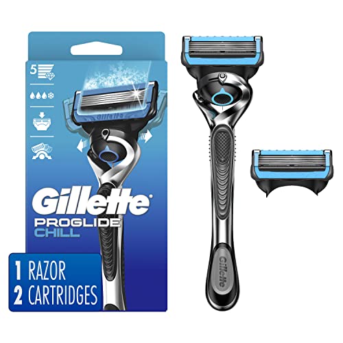 Gillette ProGlide Chill Razor for Men, Handle + 2