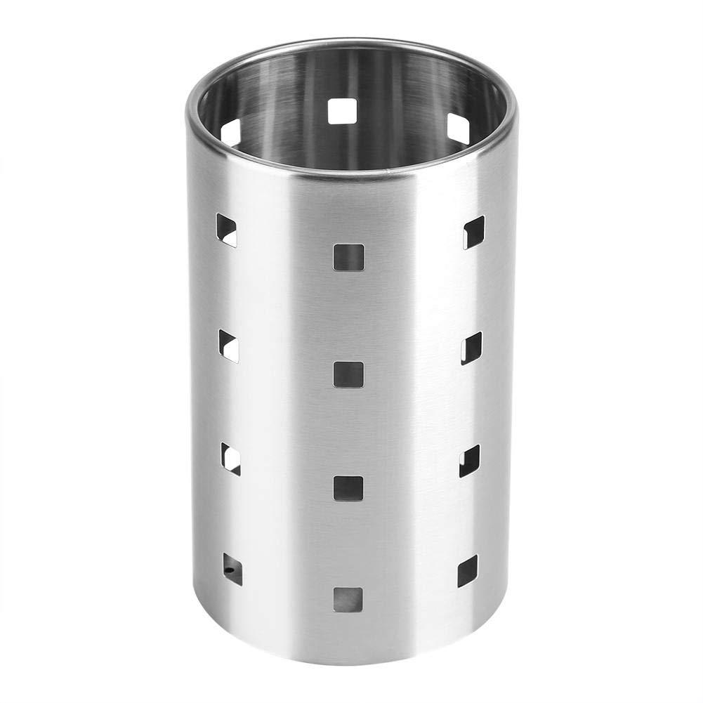 cutlery drainer, Utensil Holder Stainless Steel Kitchen Cutlery Holder Utensil Organizer Flatware Caddy Drainer, Cooking Utensil & Holder, Kitchen Caddy Spoons & Forks Organizer (L)