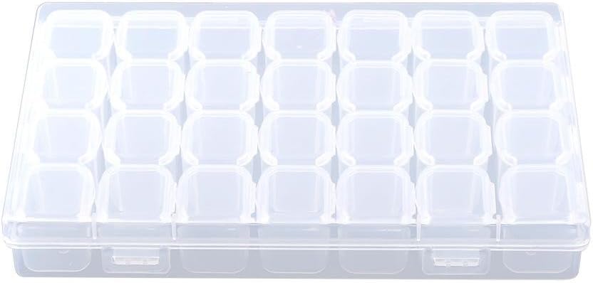 Amazon Co Jp プラスチック 収納ケース 透明 28グリッド 蓋付き アクセサリー収納 仕切りボックス 化粧品 薬 小物雑貨入れ 多用途小型 収納 取り外し可能 アクセサリー収納 クリアケース ホーム キッチン