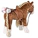 iBonny Plush Horse with Blond Hair Pretend Play Stuffed Animal Horse Toys for Girls