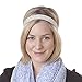 Hipsy Adjustable NO SLIP Wide Bling Glitter Headbands for Women Girls & Teens Black Duo Pack