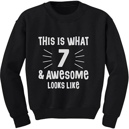 This Is What an Awesome 7 Year Old Looks Like Youth Kids Long Sleeve T-Shirt