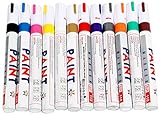 Paint Marker Pens Set for Metal,Rocks,Ceramic,Glass,12 Colors by Sun Cling