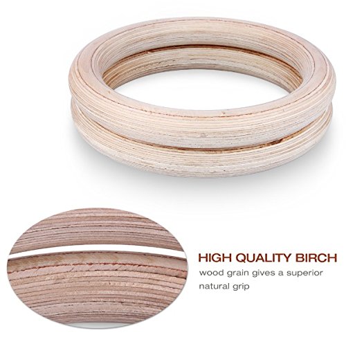 image for KYLIN SPORT Gymnastic Rings with Adjustable Straps Heavy Duty Exercise