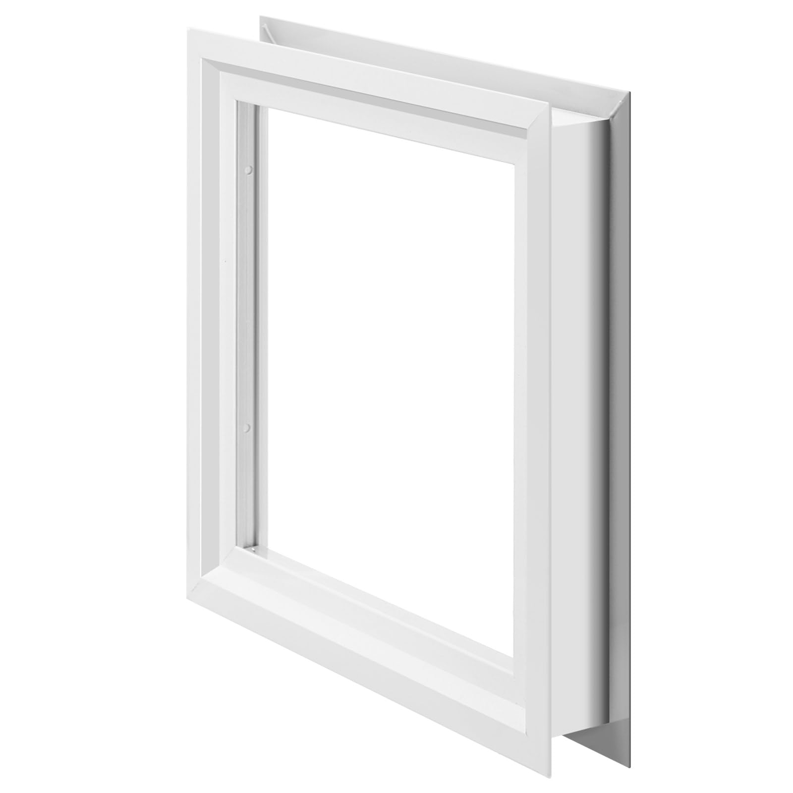 Photo 1 of MorningRo 12'' x 12'' Window Frame Kit with Glass Garage Door Windows Inserts Door Jamb Frame Kit Replacement Windows(White)