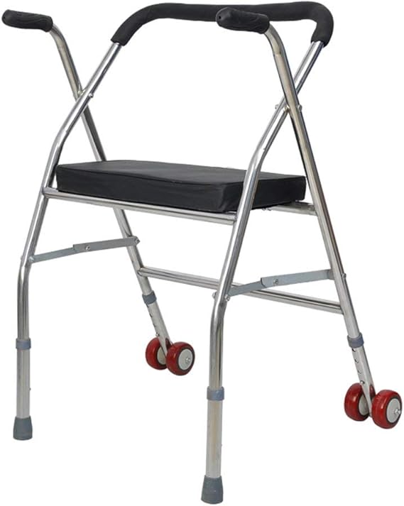 Folding Crutch Chair Walking Legs Cane Stool Seats