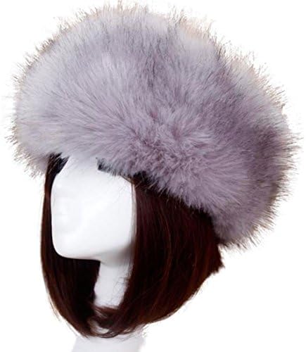 Gift for Friends, Egmy 1PC Newest Winter Faux Fox Fur Hat Male Cap Men Women Soft Ski Headdress (Gray)