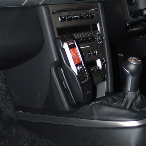 KUDA 189040 Mobile Phone Mounts Real Leather Black for right-hand-drive Porsche 911 (997) Boxster since 09/2004