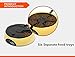 Automatic Pet Feeder PYRUS Pet Feeder Separate Compartments Food Trays Secure Locked Programmed Feeder for Pets (Yellow)