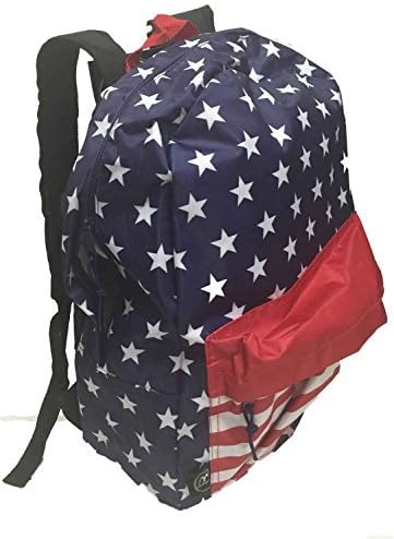 Patriotic Stars & Stripes American Flag Team USA BookBag Backpack Headphone Port