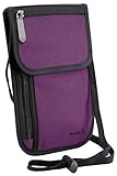 SimpacX Passport Holder Cover Case RFID Blocking Classic Neck Travel Wallet (purple)