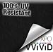 VViViD Black Weatherproof Faux Leather Finish Marine Vinyl Fabric (25ft x 54 Inch)
