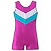 DAXIANG One-Piece Toddler Girls Gymnastics Leotard Shiny Double-V Dance Biketard For Girls 3-10 Years