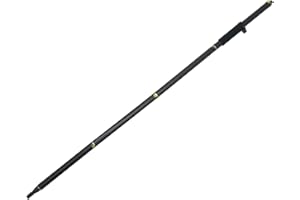 Mountlaser GPS 2 Meter 4 Section Rod， Survey Pole RTK GPS Carbon Fibre Surveying Prism Pole with Bubble for Land Surveying & 