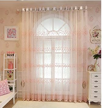Amazon De Qcl3d Vorhange Vorhang Gardinen Bestickte Fensterleinwand Bestickte Bestickte