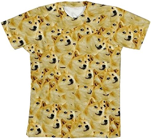 Funny doge shiba inu t shirts animal 3d tshirt Short Swag for Women's Men, M