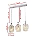 FEEKENBU Modern 3 Lights Crystal Pendant Lighting for Kitchen Island and Dining Room
