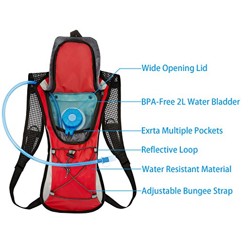 image for KUYOU Hydration Pack Water Rucksack Backpack Bladder Bag Cycling Bicyc