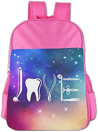 LOVE By Dental Equipments T-shirt Dentist Health Care School Backpack For Girls Boys Cute Bookbag Outdoor Daypack