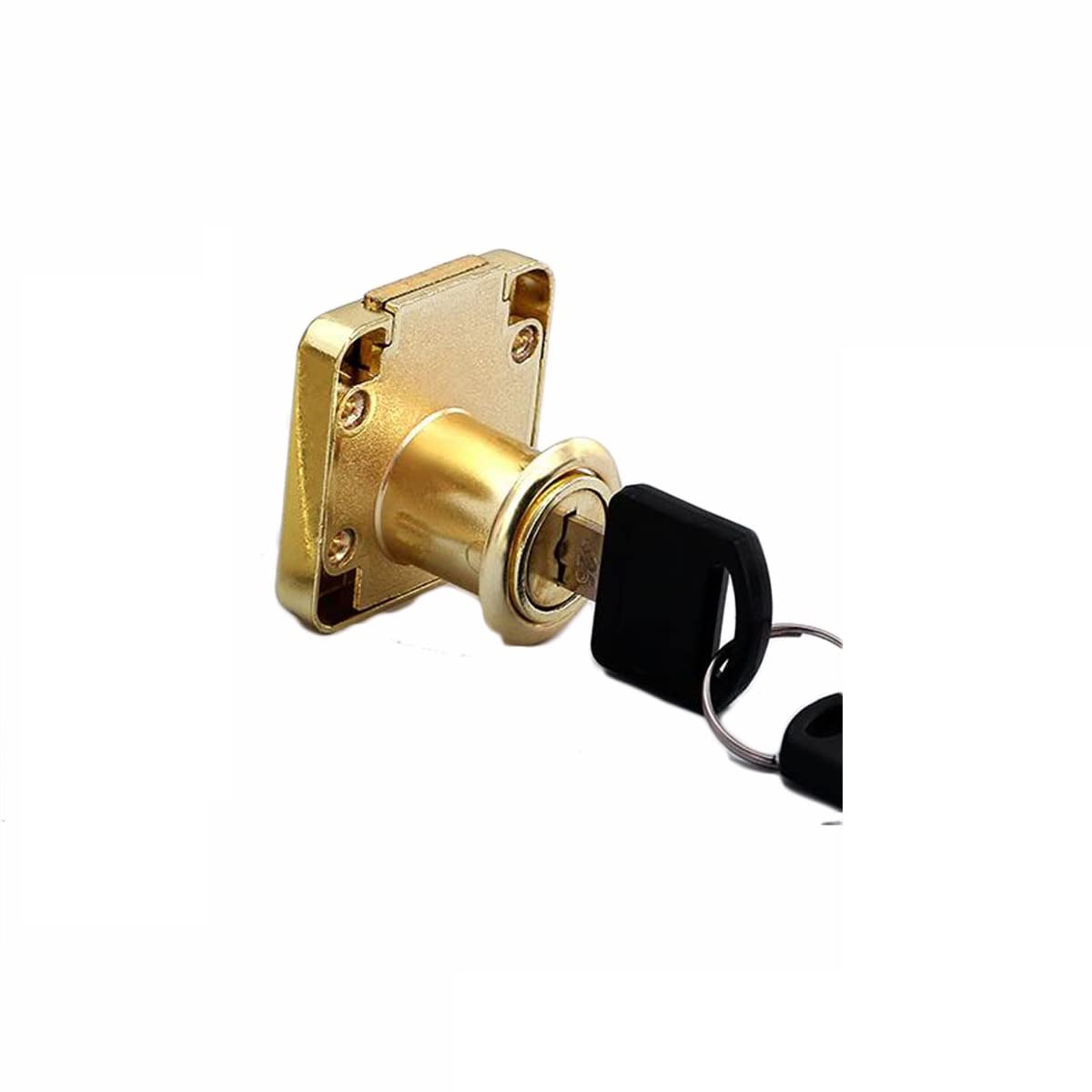 20mm Cam Drawer Lock,Security Mailbox Zinc Alloy Cabinet Drawer Cupboard Lock with 2 Alike Keys(Gold) — image 1