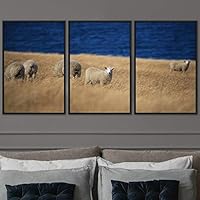 3 Piece Framed Canvas Wall Art Fun Animals Canvas Prints Home Artwork Decoration for Living Room,Bedroom - 16