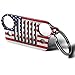 Cococart Jeep Grill Key Chain Keychain Keyring CJ JK TJ YJ XJ-304 Stainless Steel (American Flag)