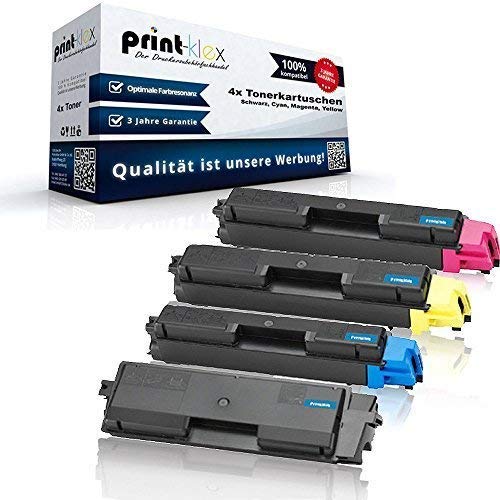 Print-Klex XXL Compatible Replacement Toner Set for Kyocera TK580 FS-C5150 FS-C5150DN FSC5150 FSC5150DN FSC 5150DN Toner Set All 4 Colours TK580BK TK580C TK580M TK580Y 1T02KT0NL0 1T02KTCNL0 1T02K