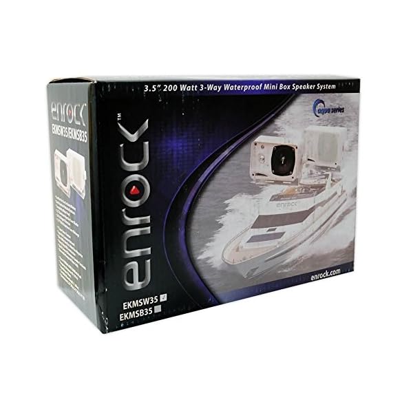 Enrock-20S-B1-3-Marine-Audio-Outdoor-BoatCar-ATV-AMFM-Receiver-MP3-USB-Aux-Stereo-Pair-Speakers
