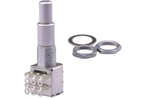 1 Piece Stacked Potentiometer B5K/B10K/B50K/B100K/B250K/B500K Stacked Double Concentric With Center Detent Electric Guitar