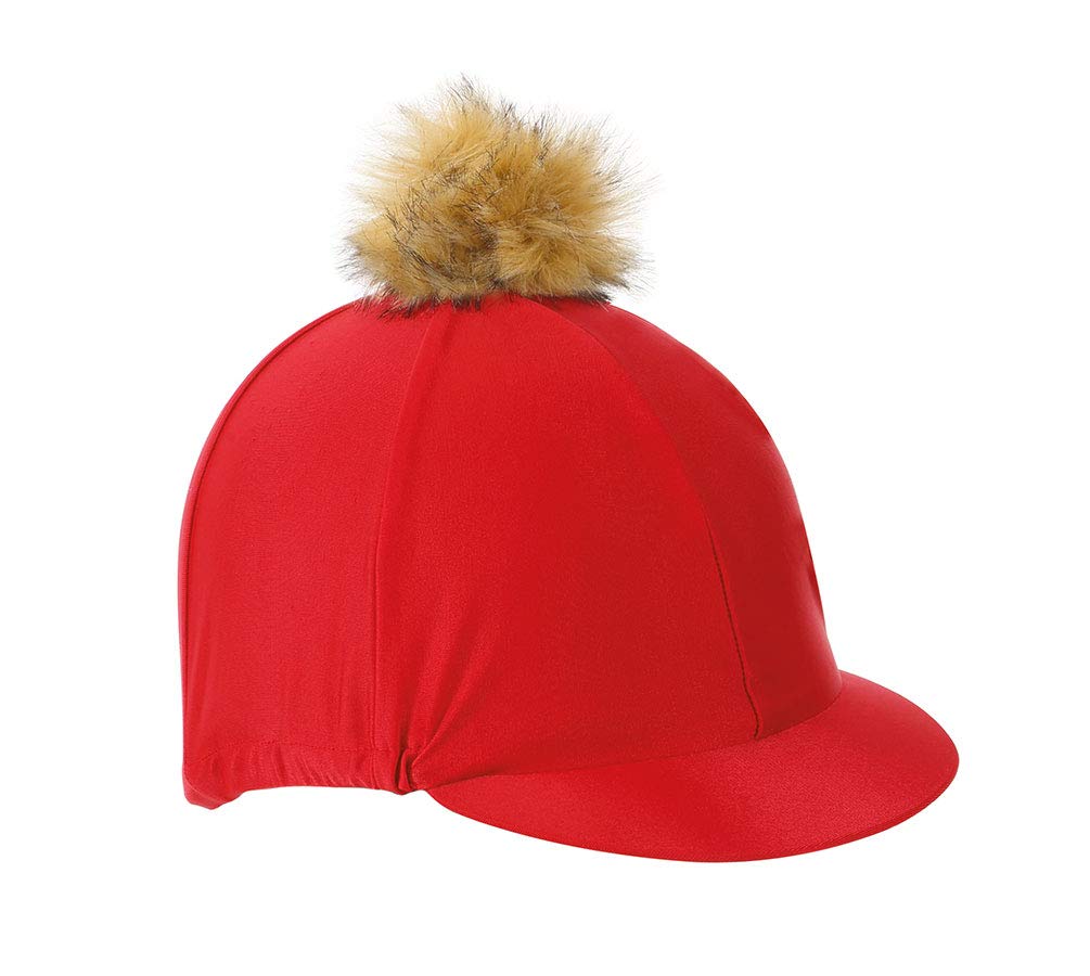 Shires Pom Pom Hat Cover-Red One Size