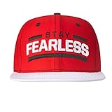 WWE Nikki Bella Stay Fearless White Brim Snapback Hat Red