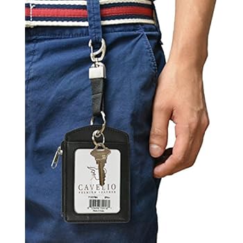 holder badge leather belt loop