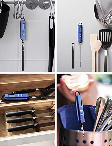 Habor 022 Meat Thermometer, Instant Read Thermometer Digital Cooking Thermometer, Candy Thermometer with Super Long Probe for Kitchen BBQ Grill Smoker Meat Oil Milk Yogurt Temperature