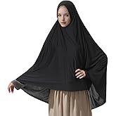 Hophor Muslim Islamic Ramadan Women's Elegant Modest Scarf Soft Lightweight Jersey Hijab Long Hijabs