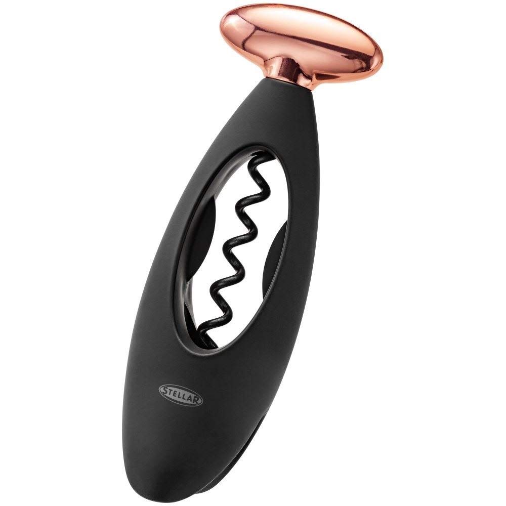 Stellar Copper Finish Deluxe Corkscrew Wine Opener, Softgrip Non-Slip Handles Fully Guaranteed
