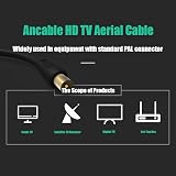 Ancable 0.5M TV Aerial Coaxial Cable Male to Male Gold Plated Connectors view 3